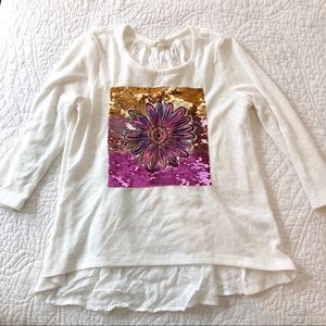 3/$20 Self steem sequin flower blouse